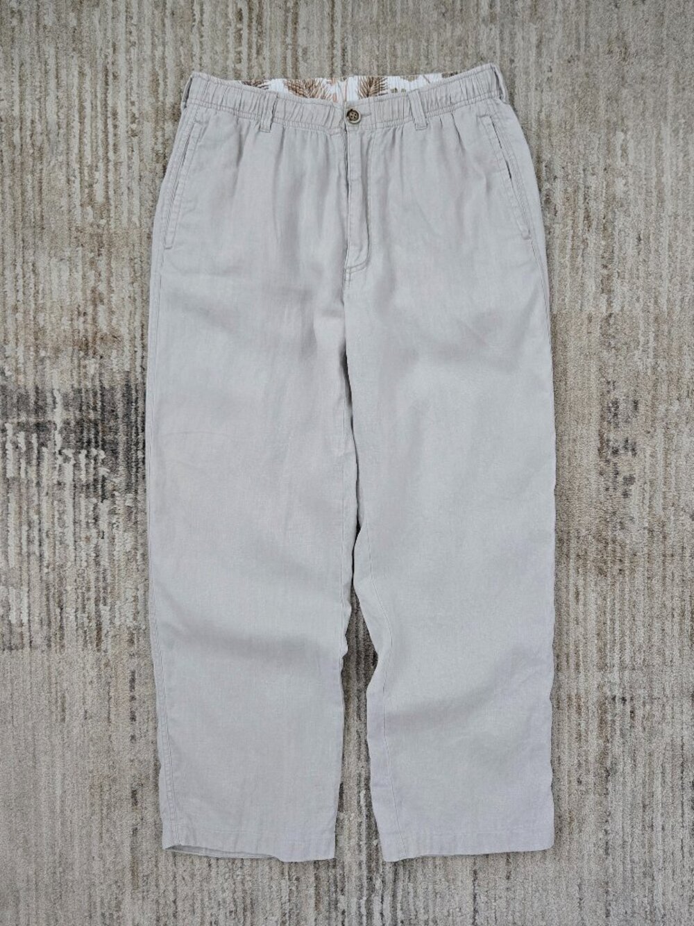 28 Palms Linen Resort Pants Mens Lightweight Straight Leg Beach Party M